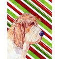 Patioplus 11 x 15 in. Petit Basset Griffon Vendeen Candy Cane Holiday Christmas Garden Size Flag PA246592